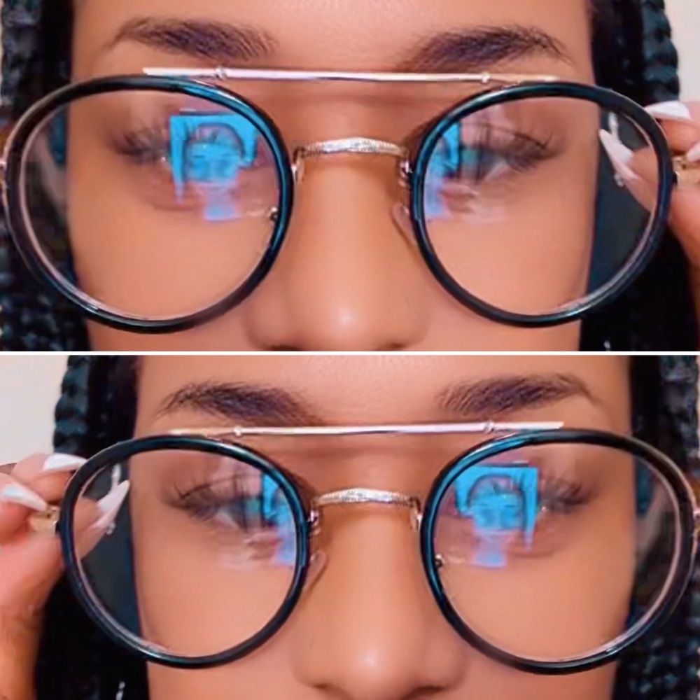 Stylish Black and Gold Women's Glasses